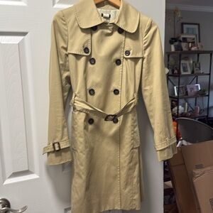 J. Crew Tan Trench Coat Timeless Design